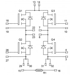 Module MOSFET en pont monophasé complet APTM10HM09FT3G