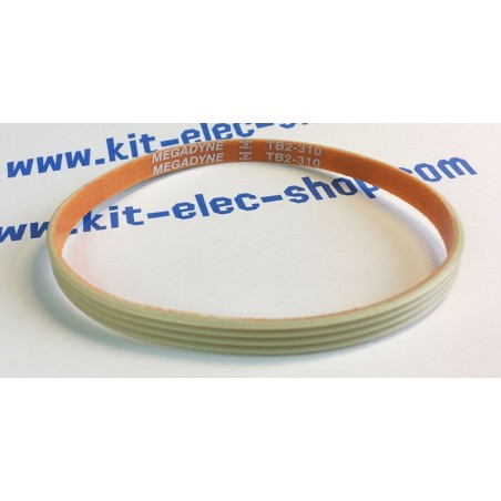 Courroie Trapézoïdale 5 Côtes - Largeur 10 Mm Profil TB2 Longueur 310 Mm