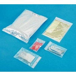 Set of 100 transparent zip sachets 150x100mm