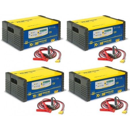 Set of 4 GYS INVERTER 70-12 HF chargers with cable