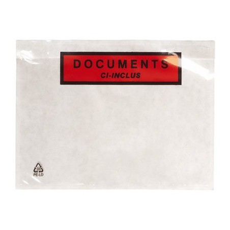 Transparent pouch DOCUMENTS CI-INCLUS