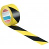 PVC ribbon hatched black-yellow