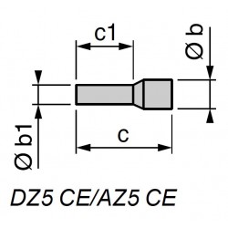 Embout de câblage 16mm2 blanc long DZ5CA163
