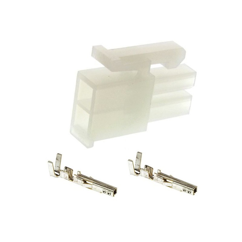 MOLEX male 2 pin connector with 2 female contacts