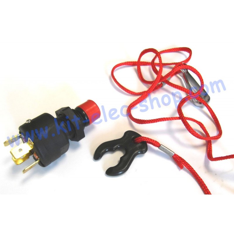 Safety switch circuit breaker with lanyard