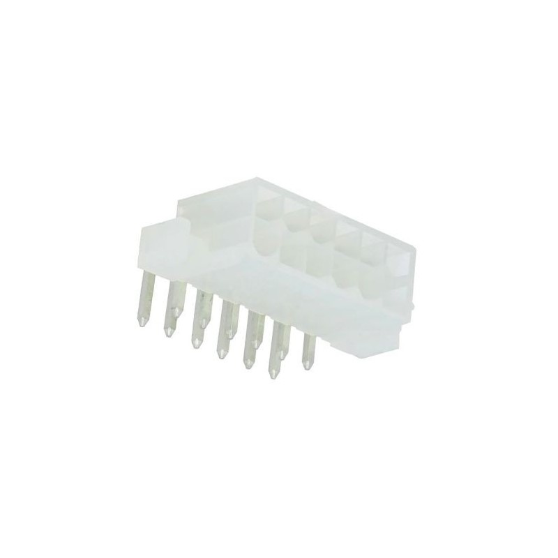 MOLEX connector female 12-pin angled solder