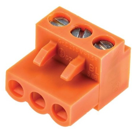 Weidmuller female connector with 3-pole screws