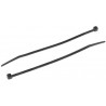 Set of 5 cable ties black nylon 100mmx2.5mm