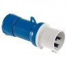 Blue male mobile plug 16A 2P+T 200V-250V IP44 PKE16M423