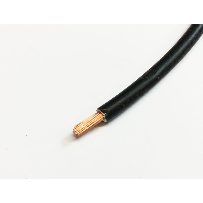 Black flexible 4mm2 cable per meter