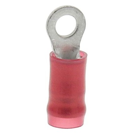 Red 3mm ring crimp terminal for 1.5mm2 cable