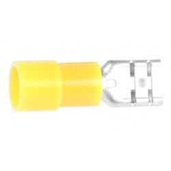 Yellow female 6.3mm FASTON crimp not insulated