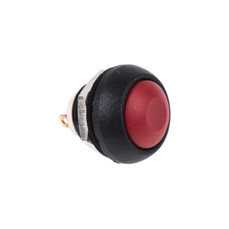 Red waterproof push button D13mm 1NO IP67