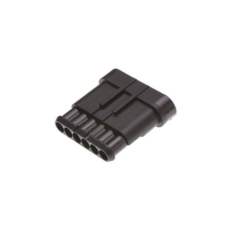 6 way AMP Superseal 1.5 female connector for male pins 282108-1