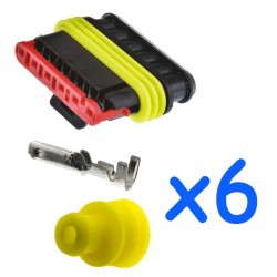 6 way male connector pack...