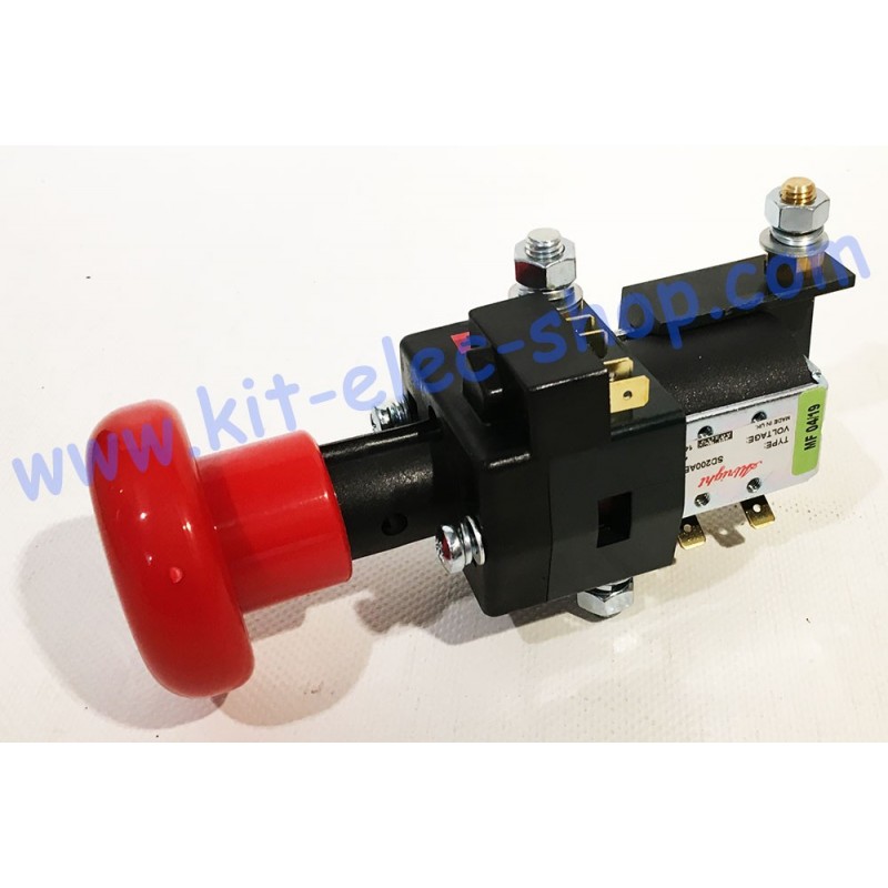 SD200AB-34 48V 200A contactor coil 48VCO and emergency stop with fuse holder