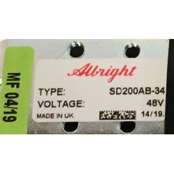 SD200AB-34 48V 200A contactor coil 48VCO and emergency stop with fuse holder