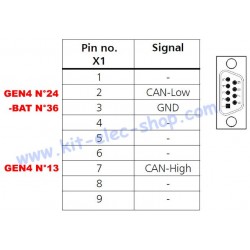 Câble CAN connecteur MOLEX 6 broches vers DB9 femelle