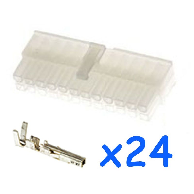 MOLEX male 24 pin connector with 24 female contacts