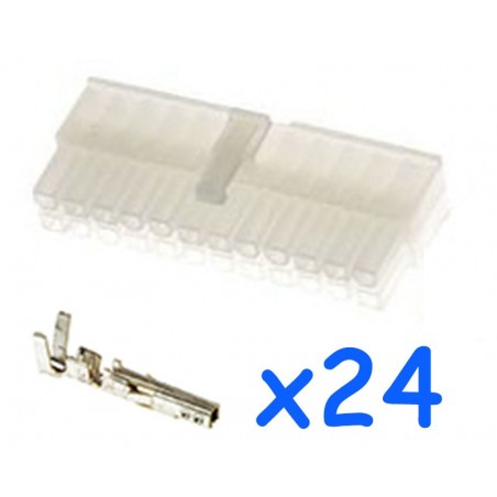 MOLEX male 24 pin connector with 24 female contacts