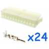 MOLEX female 24 pin connector with 24 male contacts