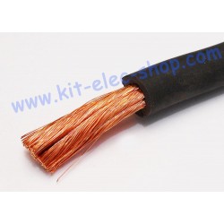 Black Hi-Flex 50mm2 cable per meter