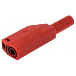 Banana plug 4mm IP2x red