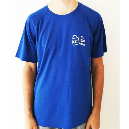 T-shirt royal blue polyester running Kit Elec Shop