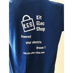 T-shirt royal blue polyester running Kit Elec Shop