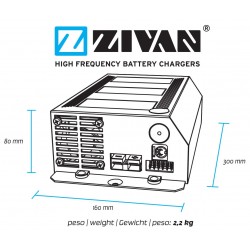 Chargeur ZIVAN NG1 CAN 48V 25A pour batterie au plomb GGELCB-07000X