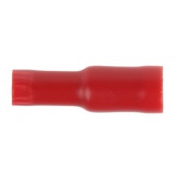 Cosse à sertir cylindrique 4mm rouge femelle pour câble de 1.5mm2