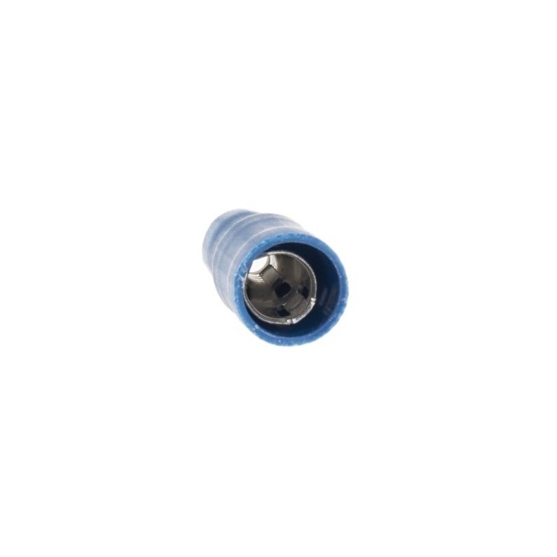 Cosse à sertir cylindrique 5mm bleue femelle pour câble de 2.5mm2