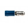 Cosse à sertir cylindrique 5mm bleue mâle pour câble de 2.5mm2