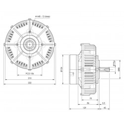 Rotor for DC motor PMG132 Heinzmann
