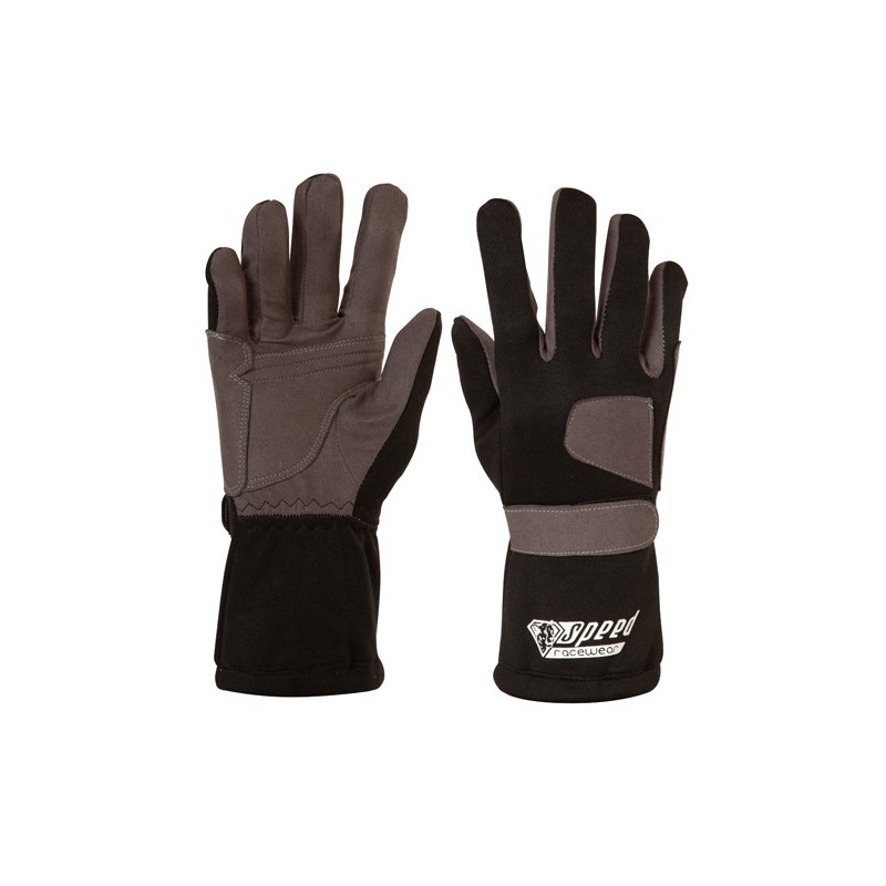 Black karting gloves T04