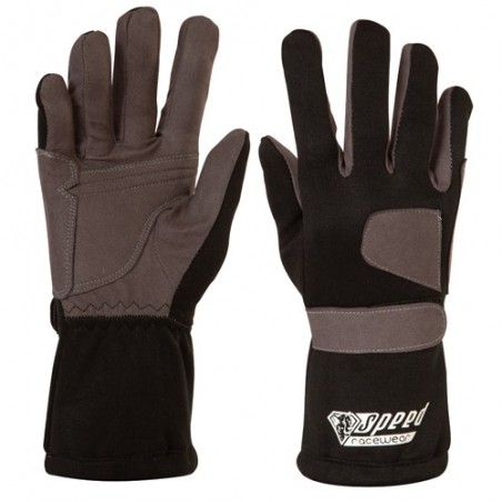 Black karting gloves T05