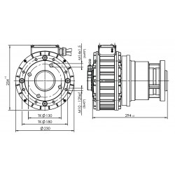 PMSG120-1500-2-25 wheel hub motor with 1/25 gearbox
