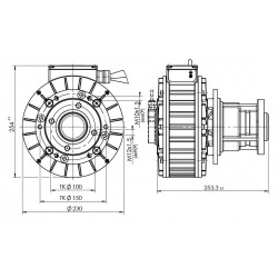 PMSG120-500-2-16 wheel hub motor with 1/16 gearbox