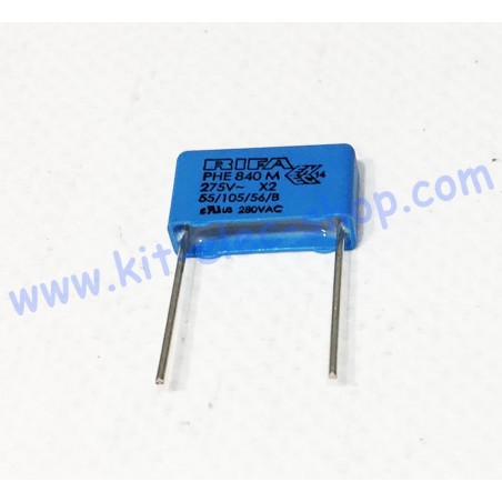 Polypropylene capacitor PP X2 10nF 275V 15mm