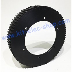 80 teeth HTD driven toothed aluminum wheel 40mm width