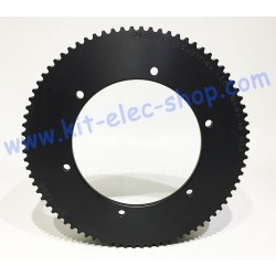 80 teeth HTD driven toothed aluminum wheel 40mm width