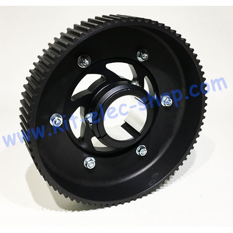 80 teeth HTD driven toothed aluminum wheel mounted with 50mm sprocket carrier