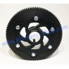 80 teeth HTD driven toothed aluminum wheel mounted with 40mm sprocket carrier