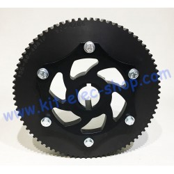 80 teeth HTD driven toothed aluminum wheel mounted with 30mm sprocket carrier