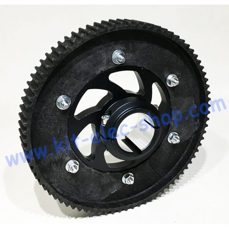 80 teeth HTD driven toothed polyamide wheel mounted with 40mm sprocket carrier
