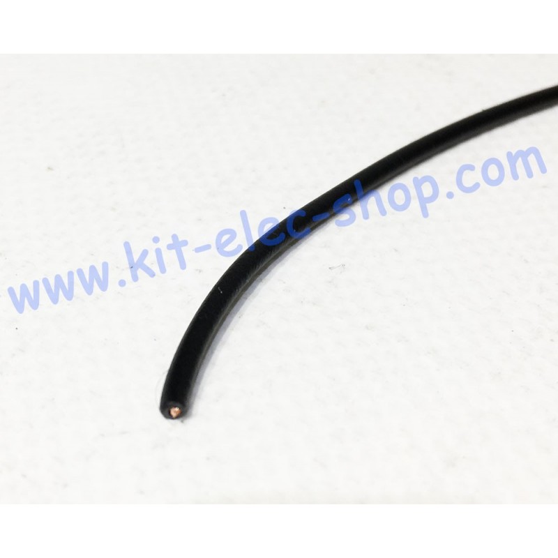 Black flexible 0.75mm2 H05V-K cable per meter