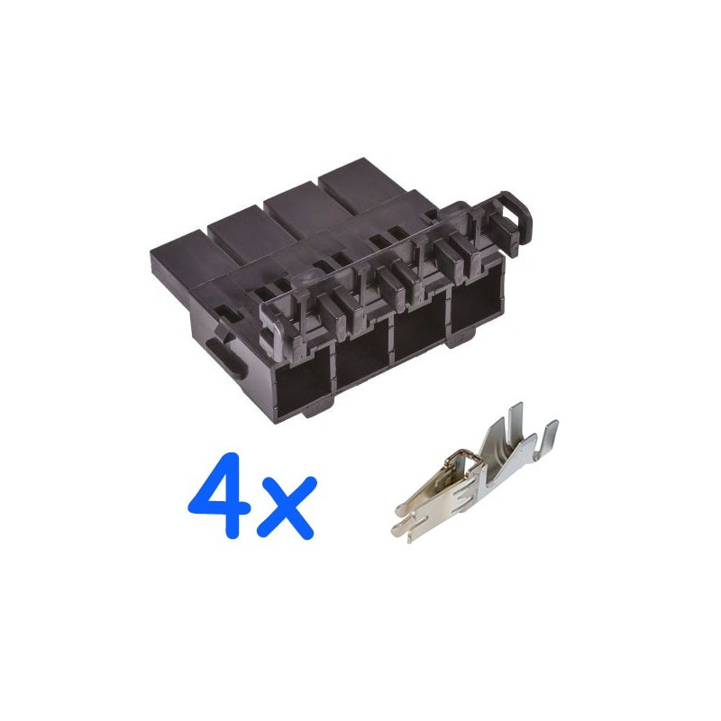 Molex Mini-Fit Sr female connector package 4 contacts 10mm pitch