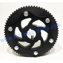 70 teeth HTD driven toothed aluminum wheel mounted with 30mm sprocket carrier