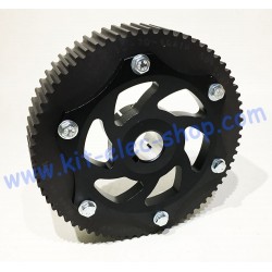 70 teeth HTD driven toothed aluminum wheel mounted with 25mm sprocket carrier