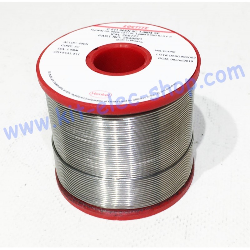 Solder tin-lead Sn60Pb40 1mm 500g Henkel
